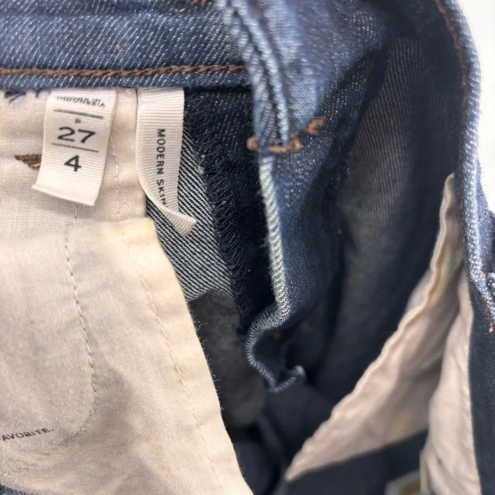 LOFT Modern Skinny Dark‎ Wash Denim Jeans Womens Size 27/4